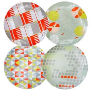 Frank Lloyd Wright Taliesin Line Yellow/Orange Dessert Plates