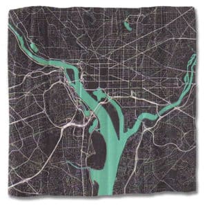 Washington, D.C. Rivers Blanket