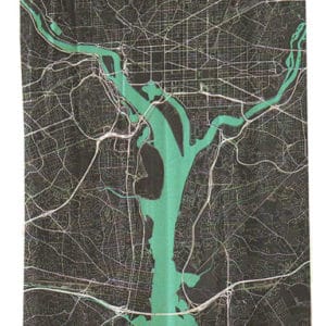 Washington, D.C. Rivers Shower Curtain