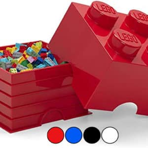 Brick 4 Bright Red Lego Storage