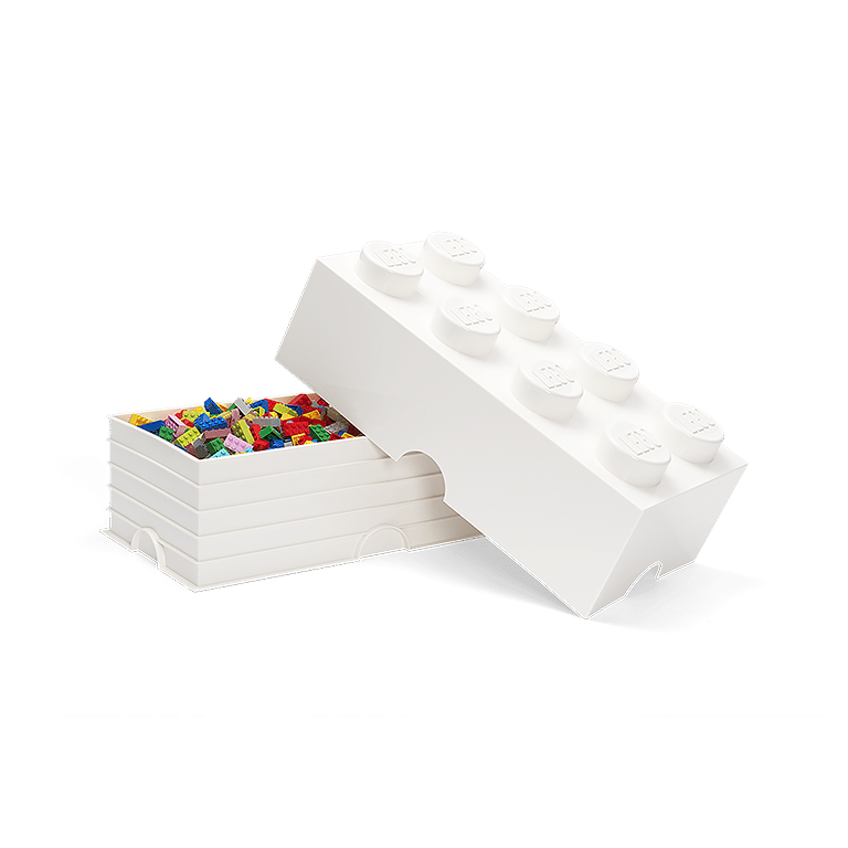 Brick 8 Lego Storage - White