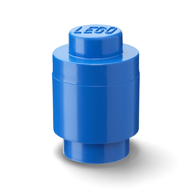 Round Brick 1 Lego Storage - Bright Blue