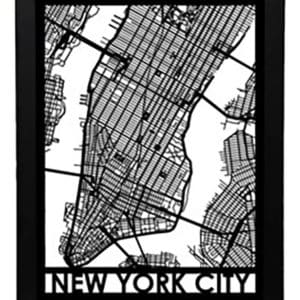 Framed New York City Streetmap 18" x 24"