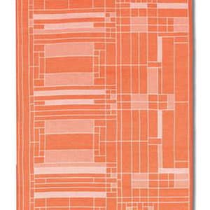 Frank Lloyd Wright Orange Oak Park Tea Towel