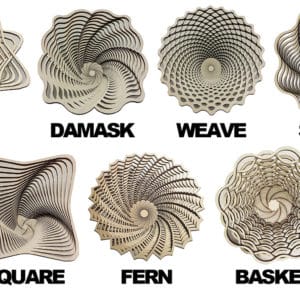 15" Laser Cut Wood Bowls