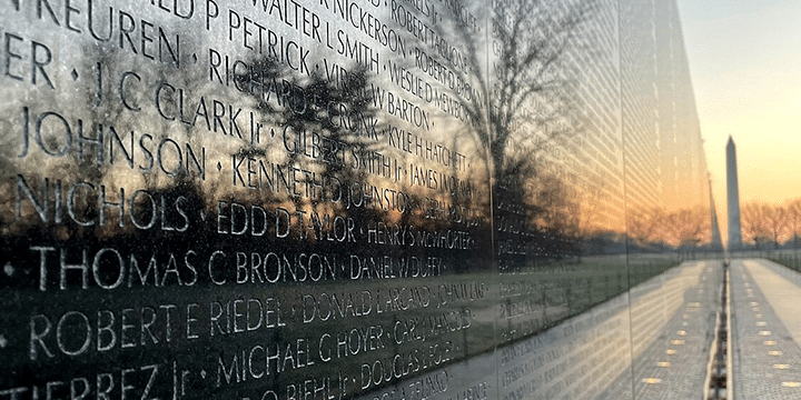 1739224486 Vietnam Veterans Memorial Reflection In Low L Clare Smith
