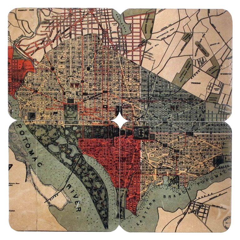 48017 Dc Map 1887 Coasters
