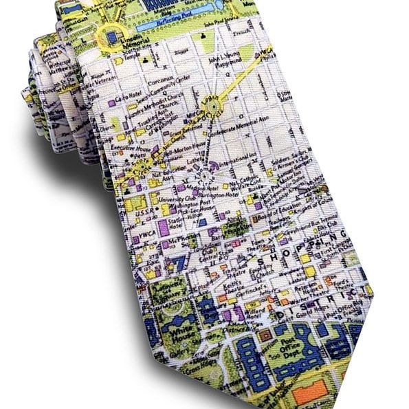 79681 Knotty Wdc Map Necktie