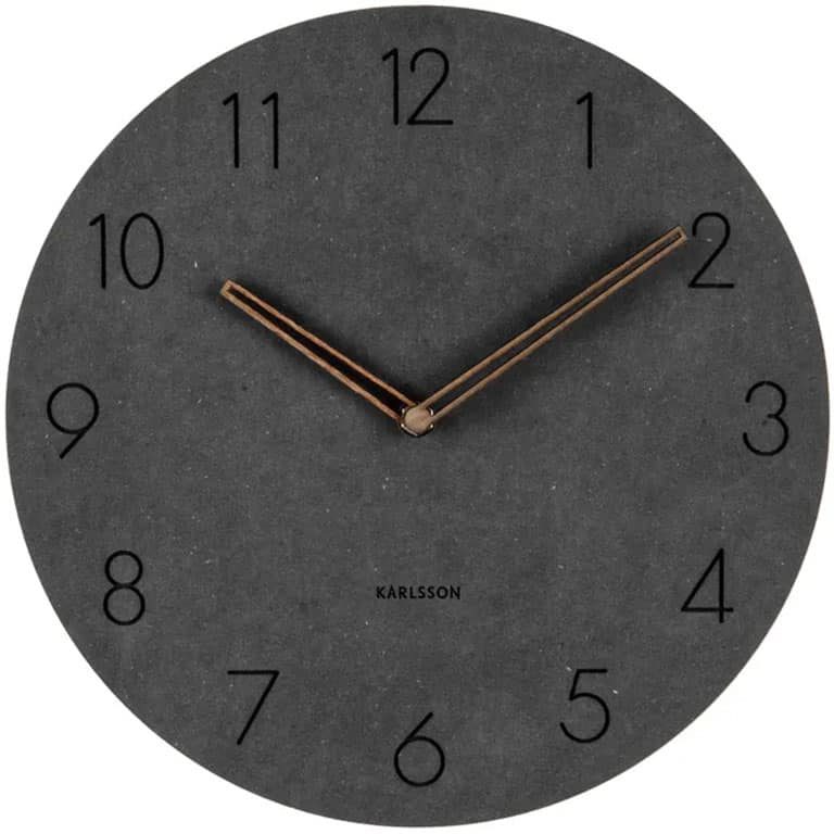 80726 Clock Black Dura Korean Wood