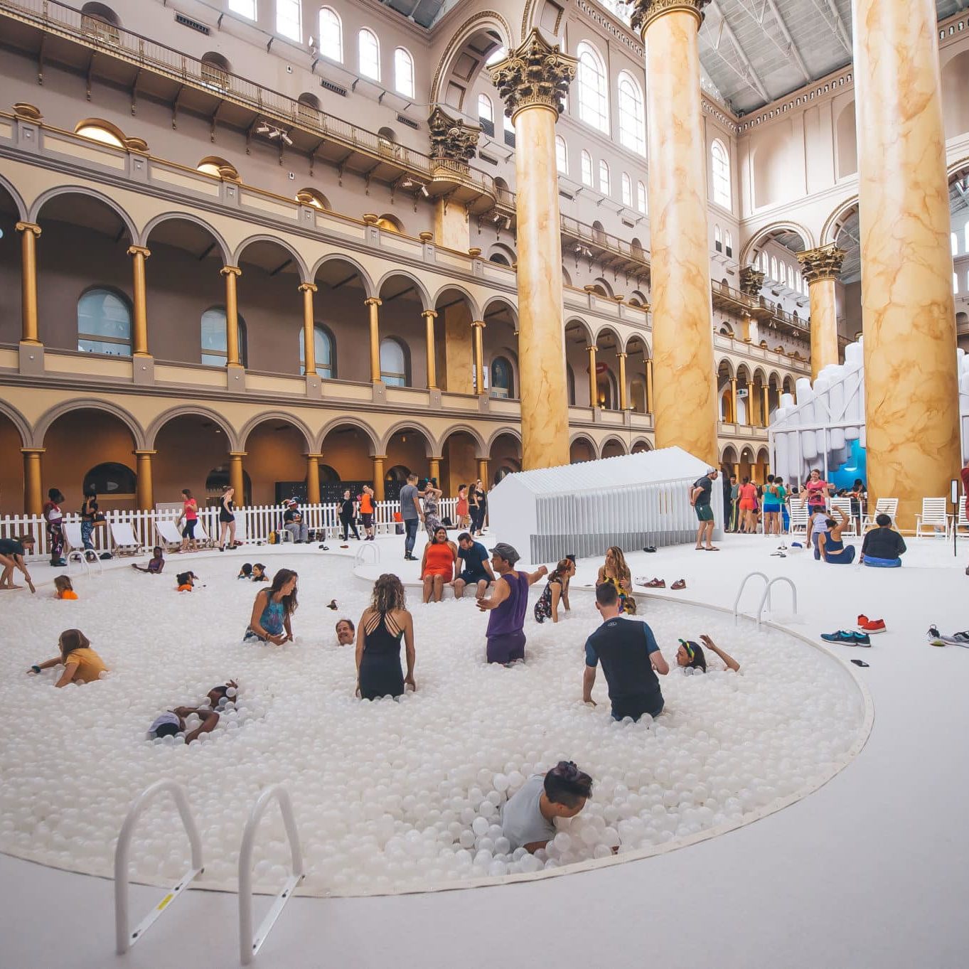 Daybreaker FUN HOUSE at the National Building Museum on Friday, July 6th in Washington.

(Joy Asico/Asico Photo)
